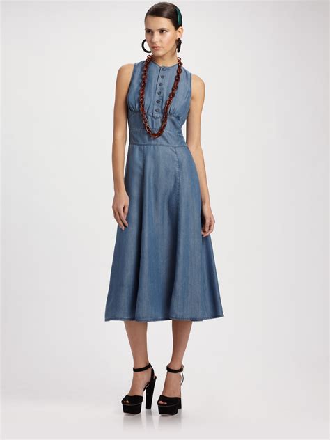 prada denim dresses.